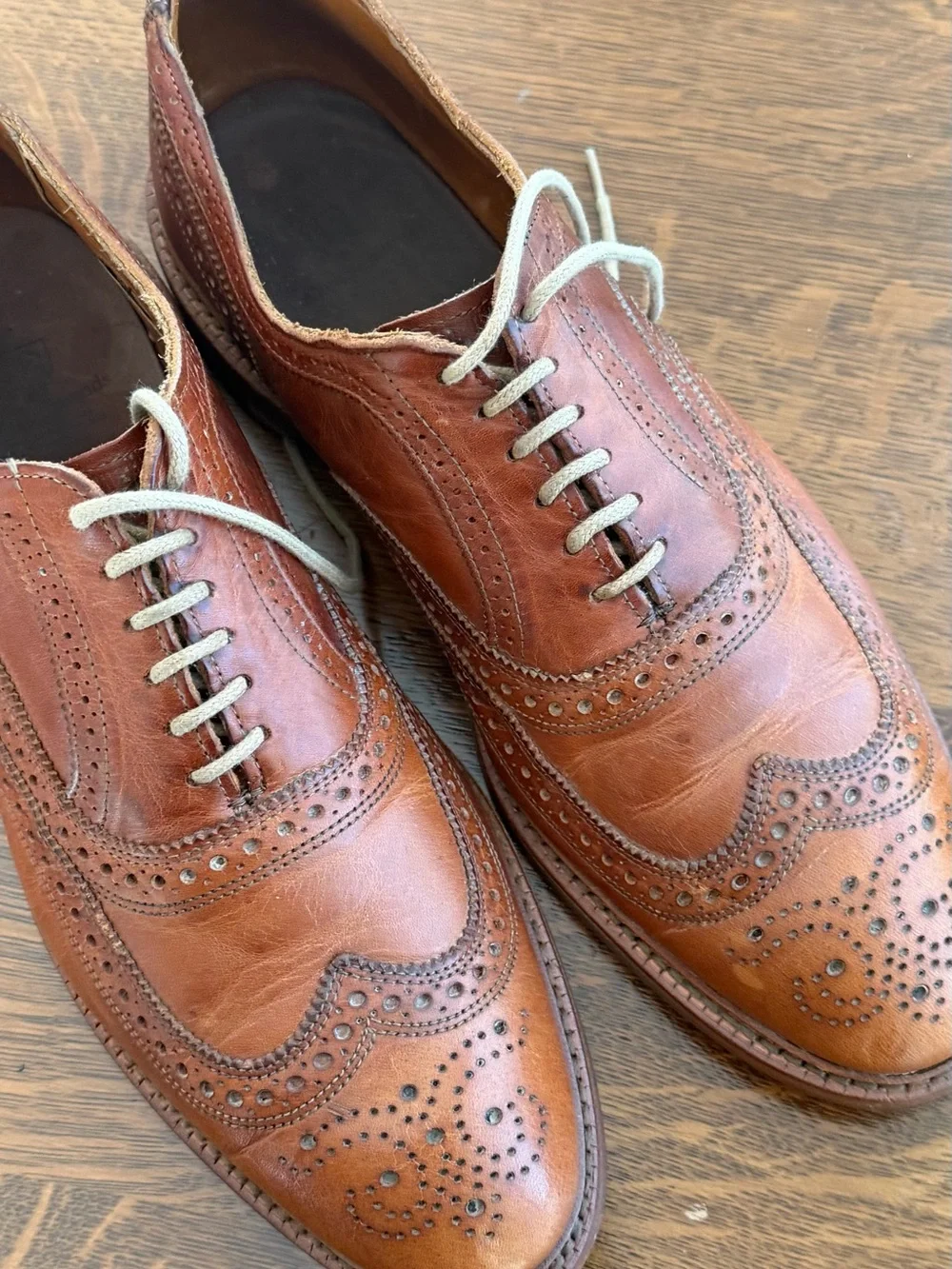 Allen Edmonds McTavish 4035 Brown Leather Wingtip Oxford Men’s 12 D Made in USA